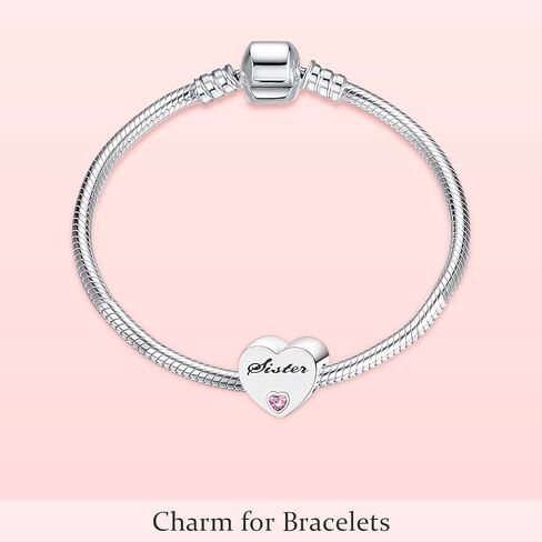 سحر قلب الأخت 925 حبة من الفضة الاسترليني للأساور in Kuwait