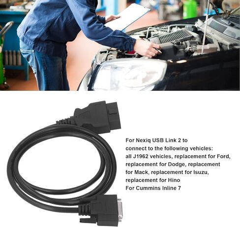 كابل Obd2 16 دبوس - محول تشخيص BesCable لكابل Nexiq USB Link 2 كابل Obd2 493113 التوصيل والتشغيل الثابت لـ Cummins Inline 7 in Kuwait