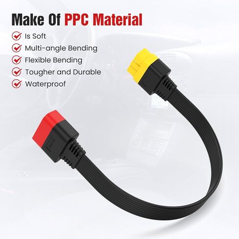 كابل تمديد obd2 كامل 16 دبوس ذكر إلى أنثى obdii تمديد كابل للسيارة obd التشخيص موسع سلك موصل رشاقته المواد (36 سنتيمتر/1.2ft) in Kuwait