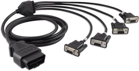 2.1M 6.9ft 1 OBD Male Interface to DB9 Serial RS232 4 Female Port OBD2 OBDII 16 Pin OBD Cable Adapter Diagnostic Extension Cord Connector (OBD Male/Female Port to DB9 Cable) in Saudi Arabia