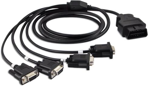 2.1M 6.9ft 1 OBD Male Interface to DB9 Serial RS232 4 Female Port OBD2 OBDII 16 Pin OBD Cable Adapter Diagnostic Extension Cord Connector (OBD Male/Female Port to DB9 Cable) in Saudi Arabia