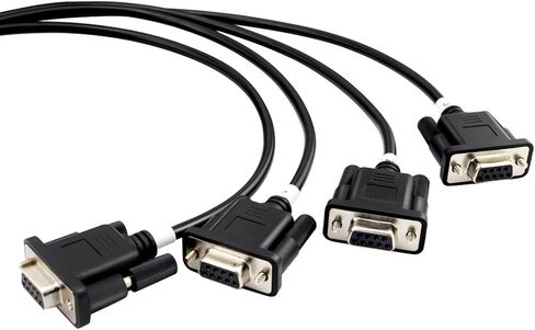 2.1M 6.9ft 1 OBD Male Interface to DB9 Serial RS232 4 Female Port OBD2 OBDII 16 Pin OBD Cable Adapter Diagnostic Extension Cord Connector (OBD Male/Female Port to DB9 Cable) in Saudi Arabia