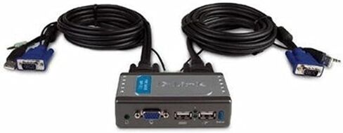 محول D-Link KVM-221 بمنفذين USB KVM مع دعم صوتي in Saudi Arabia