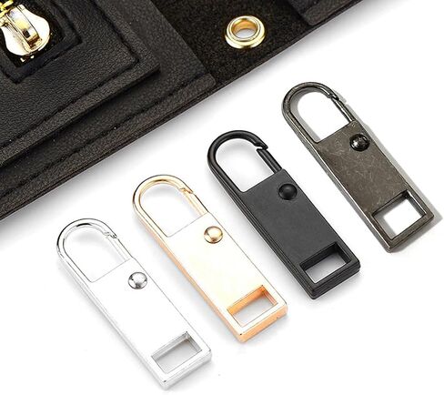 Zipper Pull Replacement, Detachable Zipper Pull Tab Repair for Luggage Clothing Jackets Backpacks Boots Purse (4 Colors) in Saudi Arabia