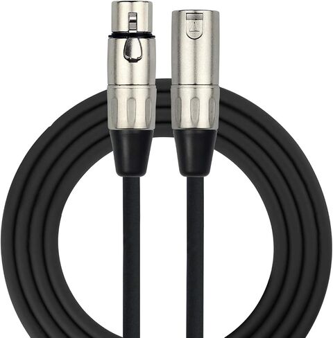 كابل MP-280-30/BK - 30 قدم - كابل ميكروفون من XLR إلى XLR جاكيت PVC أسود in Kuwait
