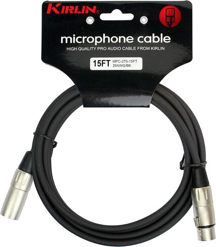 كابل MP-280-30/BK - 30 قدم - كابل ميكروفون من XLR إلى XLR جاكيت PVC أسود in Kuwait