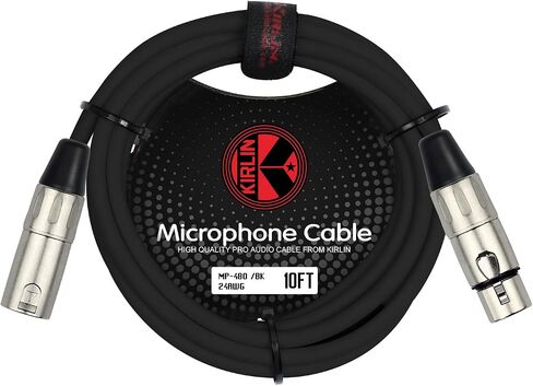 كابل MP-280-30/BK - 30 قدم - كابل ميكروفون من XLR إلى XLR جاكيت PVC أسود in Kuwait