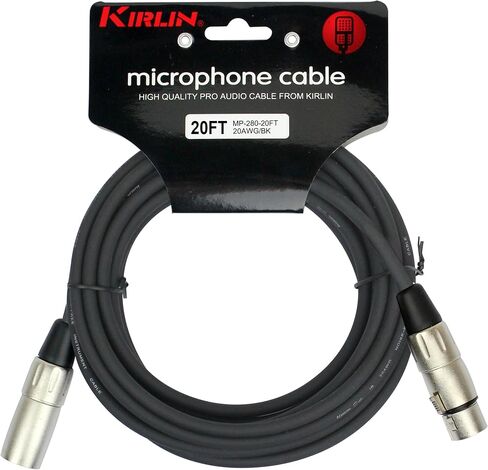 كابل MP-280-30/BK - 30 قدم - كابل ميكروفون من XLR إلى XLR جاكيت PVC أسود in Kuwait