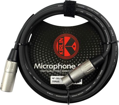 كابل MP-280-30/BK - 30 قدم - كابل ميكروفون من XLR إلى XLR جاكيت PVC أسود in Kuwait