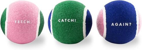 Kate Spade New York Dog Tennis Balls, Pet Safe Balls for Dogs to Exercise & Train, Fetch Pet Toys, (Set of 3) in Saudi Arabia