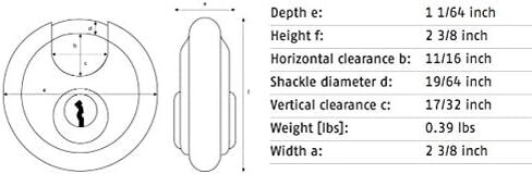 ABUS 28/60 Diskus Hardened Steel Padlock Keyed Alike in Saudi Arabia