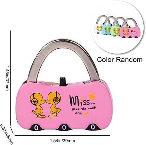 Luggage Lock 3 Digit Security Padlock Zinc Alloy Luggage Code Lock for Suitcase Bag Gym Locker Tool Box (Random Color) in Saudi Arabia