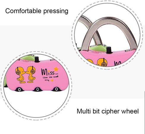 Luggage Lock 3 Digit Security Padlock Zinc Alloy Luggage Code Lock for Suitcase Bag Gym Locker Tool Box (Random Color) in Saudi Arabia