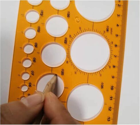 2 Pcs Radius Template Tool,Circle Radius Stencil,Multifunctional Template,Geometric Math Tool Radius Arc Master Stencil Template R LL226 0 in Kuwait