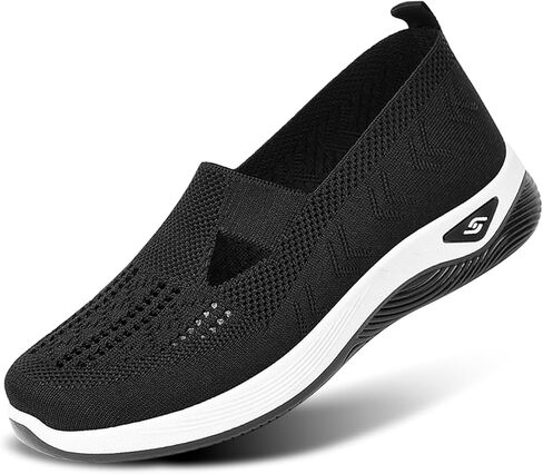 Orthopedic Shoes for Women, Women's Woven Orthopedic Breathable Soft Shoes, 2024 New Go Walking Slip on Diabetic Foam Shoes in Kuwait
