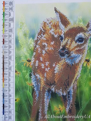 مجموعة تطريز خرز بامبي، غزال نيدل بوينت بيبي تزلف، غرز متقاطعة غزال، نمط تطريز بامبي، ديكور حضانة ظبي، مخلوق الغابة in Kuwait