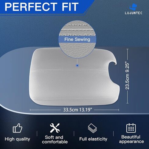 LUJUNTEC Center Console Armrest Latch Lid with Skin Cover fits 2008-2012 For Honda For Accord Model Lid Armrest Beige in Saudi Arabia