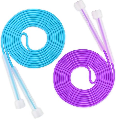 Jump Rope For Kids,Jump Rope Kids,Adjustable Soft Skipping Rope,Toddler Jump Rope With PVC Handles And Back CoverFor Kids, Boys,Girls,Women, Men,Exercise Activity,Outdoor Fitness in Saudi Arabia