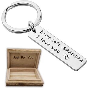 SANNYRA Dad Gift from Daughter Son - Father's Day Gifts Drive Safe Keychain Gift for Brother Family Jewelry