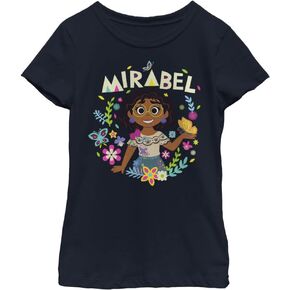 Disney Pixar Encanto Mirabel Floral Butterflys Girls Standard T-Shirt