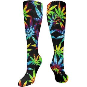 التعادل صبغ وعاء أوراق الأعشاب جوارب ضغط النساء والرجال 10-20mmhg السفر أنبوب الفخذ الجوارب العالية فوق جوارب طويلة جوارب عالية غير رسمية in Kuwait