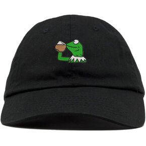 ملابس ذات مستوى عالٍ من Kermit Not My Business، قبعة بيسبول مطرزة ذات تصميم منخفض، تاج ناعم للجنسين in Kuwait