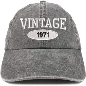 ملابس عالية المستوى عتيقة 1971 51st عيد ميلاد مطرزة ذات مظهر منخفض غير منظم صبغة مصبوغة للجنسين قبعة بيسبول للأب in Kuwait