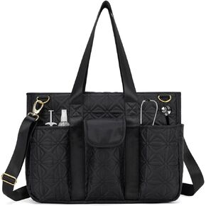 Nurse Tote Bag for Work Nurses, Multiple Pockets Crossbody Clinical Bag for Nursing Students