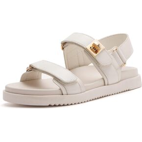 vodvob Women’s Flat Sandals with Soft Cushioned Footbed Open Toe Slides Adjustable Slip On Slippers for Summer