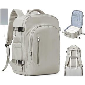 Large Travel Laptop Backpack for Men Women, Carry on Backpack Flight Approved with USB Charging Port, Business Work Hiking