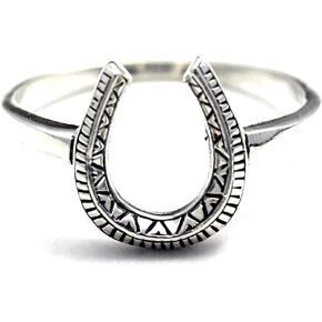 925 Sterling Silver Simple Horseshoe Rings for Women Teen girls