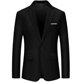 Lars Amadeus Men's Blazer Single Breasted One Button Dress Slim Fit Suit Sports Coat