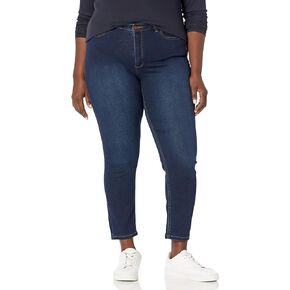 Jones New York Women's Plus Size High Rise Skinny Ankle Jean-Onyx