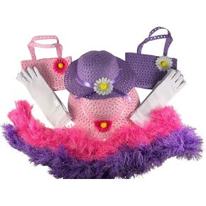 Girls Tea Party Dress Up Set Hats Purses Boas Gloves Necklaces Morgan