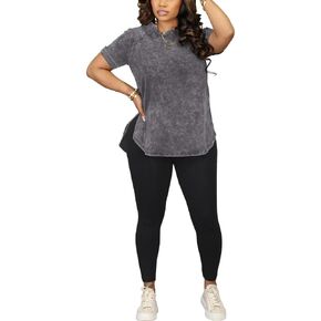 HBQ Two Piece Outfits For Women Casual Loungewear Sets Summer Short Sleeve Jogger Tracksuit Sweatsuit