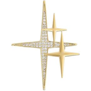 EMEGCY Star Brooches Pin Planet Brooch Airplane Rhinestone Brooch 18K Gold Plated Lapel Pin Birthday Gifts for Women Men
