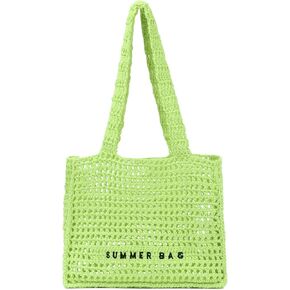 حقيبة يد الشاطئ من Freie Liebe Crochet Beach حقيبة شاطئ صيفية للنساء حقائب كبيرة متماسكة in Kuwait