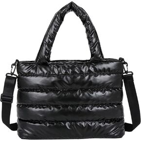 Puffer Tote Bag, Trendy Large Quilted Puffy Tote Bag Purse for Women Multiple-pockets Shoulder Handbags