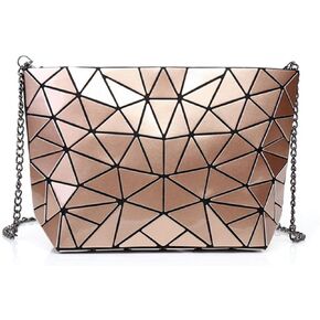 Women Holographic Laser Envelope Clutch Handbag Shoulder Bag Purse