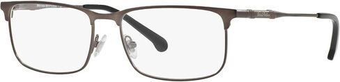 Brooks Brothers Men's BB1046 Rectangular Prescription Eyewear Frames, Gunmetal/Demo Lens, 55 mm in Saudi Arabia