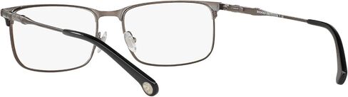 Brooks Brothers Men's BB1046 Rectangular Prescription Eyewear Frames, Gunmetal/Demo Lens, 55 mm in Saudi Arabia