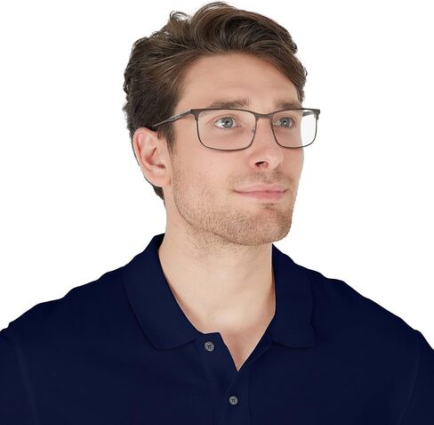 Brooks Brothers Men's BB1046 Rectangular Prescription Eyewear Frames, Gunmetal/Demo Lens, 55 mm in Saudi Arabia