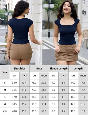 AKEWEI Short Sleeve Tight Shirts for Women Sexy Going Out Crop Tops Summer Basic Cute Slim Fit Y2K T-Shirts in Kuwait