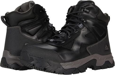 Glacier, Men's Steel Toe (ST) and Nano Composite Toe (NCT) Work Boots, Slip Resistant, Water Resistant, Black in Saudi Arabia