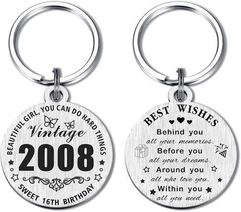 Resdink 16th Birthday Gifts for Girls boys - 2024 Keychain for 16 Years old Women Men Birthday Present, Happy 16th Bady Key Chain in Saudi Arabia
