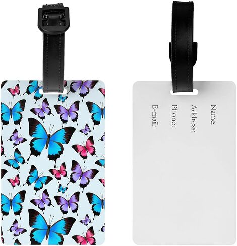 Cute Pink Faux Glitter Leopard Animal Print Luggage Tag with ID Name Card PVC Baggage Labels with Buckle Strap Suitcases Bag tag for Men Women Travel (1 Pack) in Saudi Arabia