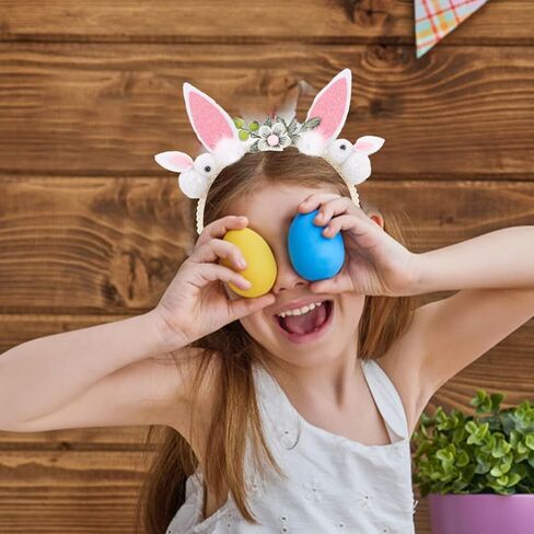 PRETYZOOM Bunny Ear Headband, Easter Bunny Headband, Rabbit Ear Faux Pearl Headband, Easter Rabbit Costume Accessories, Easter Party Favors in Saudi Arabia