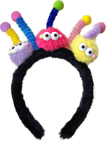 عصابة رأس مرحة من القطيفة الملونة - ملحقات سبا ومكياج نابضة بالحياة للنساء والفتيات - عصابة رأس من القطيفة لغسول الوجه وعصابة رأس من القطيفة لحفلات الأزياء الكرتونية ترولز Uglydoll in Kuwait