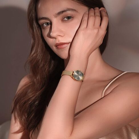 LANZOOM Retro Women's Quartz Watch - Stainless Steel case,Gold Filled, Ideal Gift for Holidays and Special Occasions. in Saudi Arabia