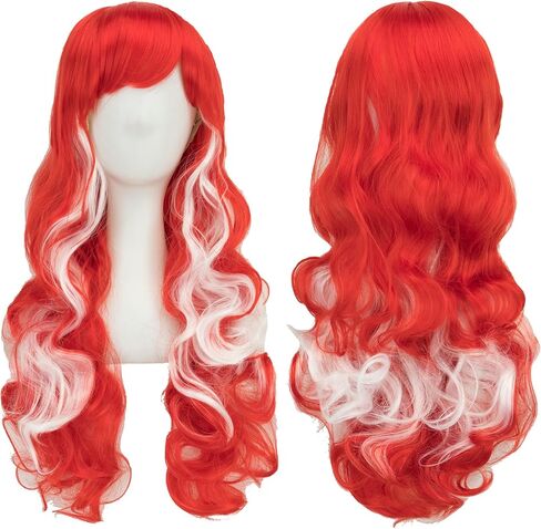 IMISSU Flag Color Design Hair Cosplay Wigs with Bangs Halloween Costume Wig (AU Flag Blue White Red) in Saudi Arabia